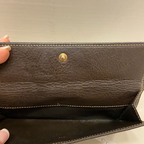 Authentic!! GUCCI Long Brown Leather Monogram Wallet. Luxury - Picture 4 of 12